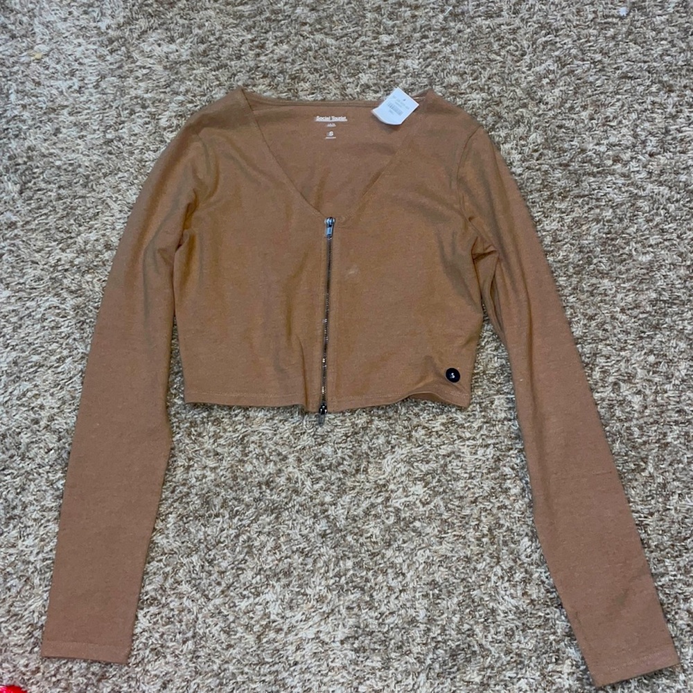 Long Sleeve Zip Up top
